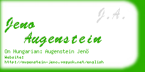 jeno augenstein business card